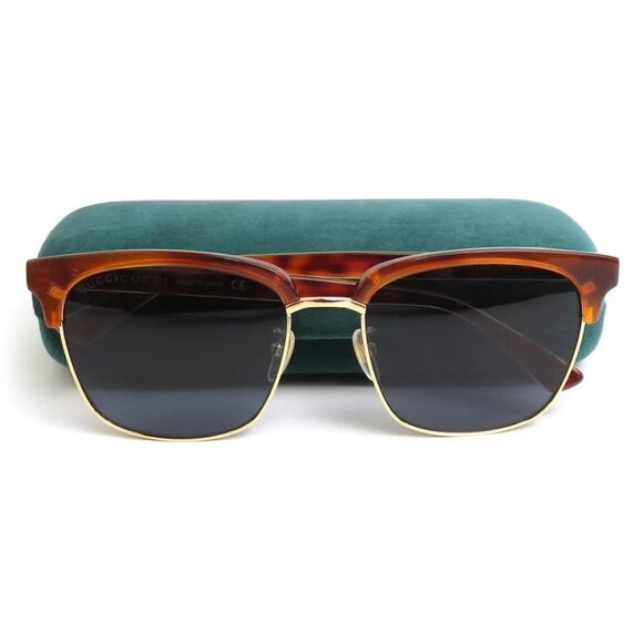 Auth GUCCI Sunglasses Brown/Gold Plastic/Metal - Picture 2 of 15
